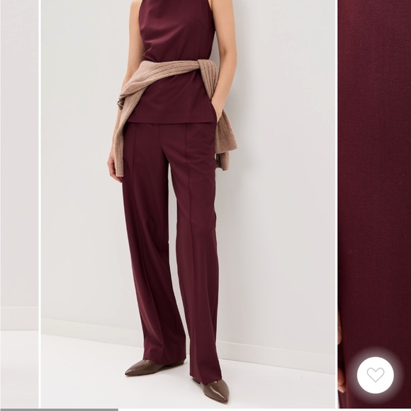 Faithfull The Brand Emilee Trousers | Burgundy | Small - Picture 1 of 11